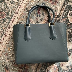 Dagne Dover Signature Legend Coated Canvas Tote Ash Blue